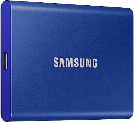 SSD extern Samsung T7 portabil, 1TB, USB 3.2, Indigo Blue