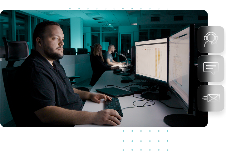 ESET analyst reviewing threat intelligence
