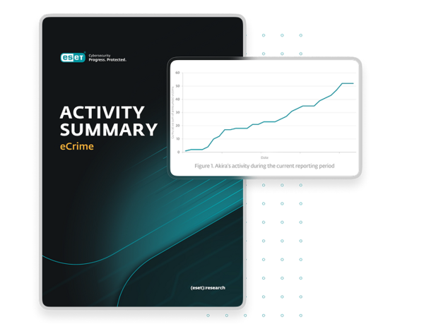 ESET eCrime Activity Summary report preview