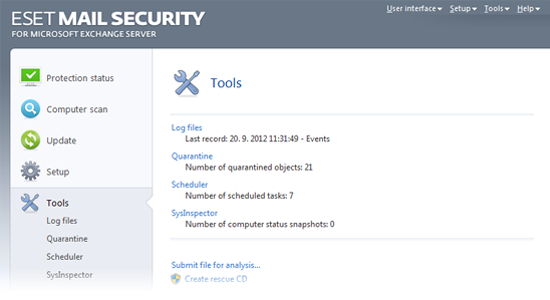 ESET Mail Security Exchange45 utilitare