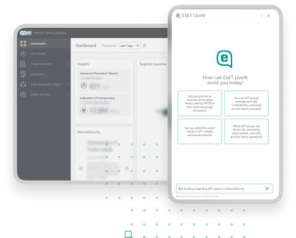 ESET LiveAI threat intelligence interface